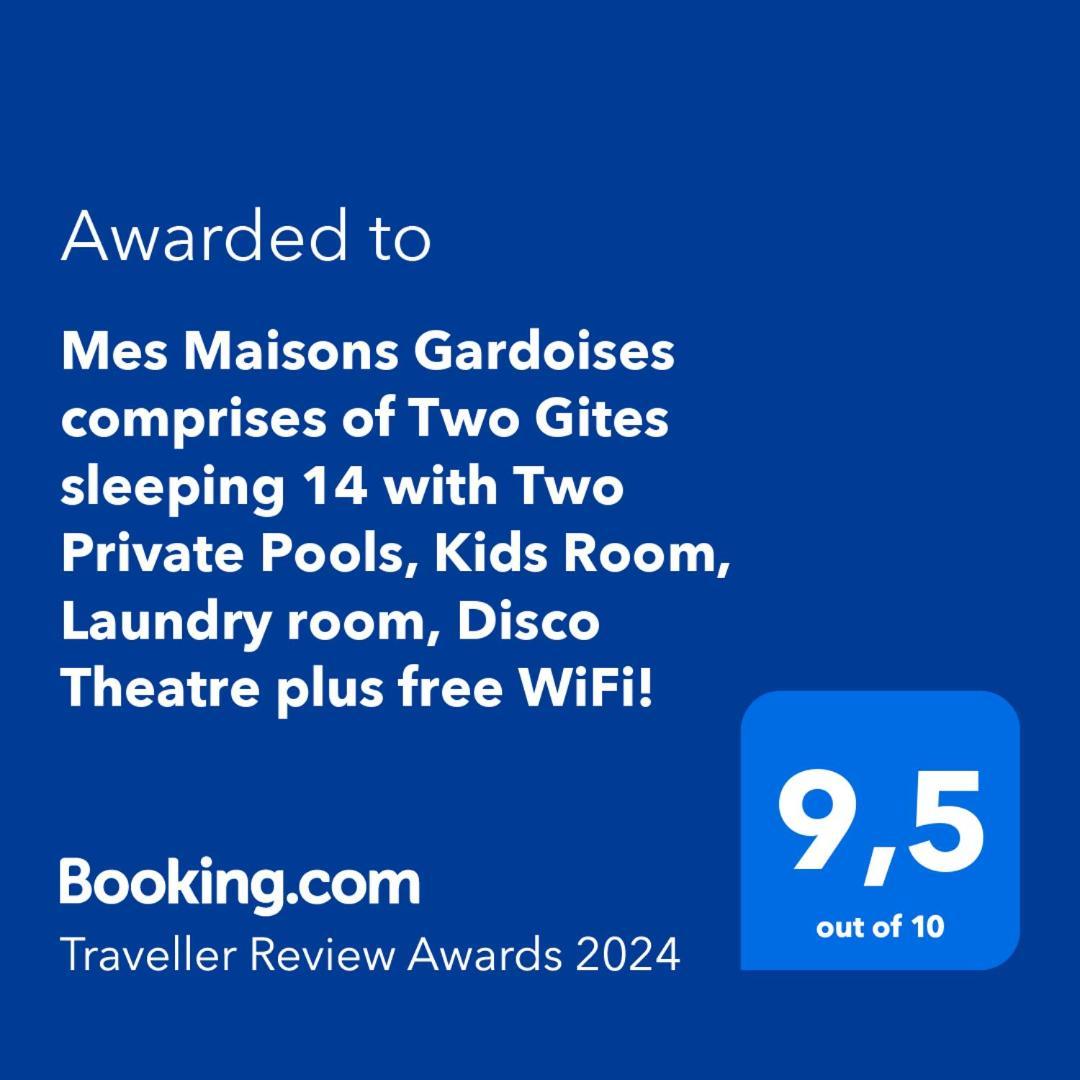Mes Maisons Gardoises, Two Gites Sleeping 13 With Two Private Pools, Kids Room, Laundry, Disco, Free Wifi, Linen And Dog'S Are Welcome Gagnières Екстериор снимка